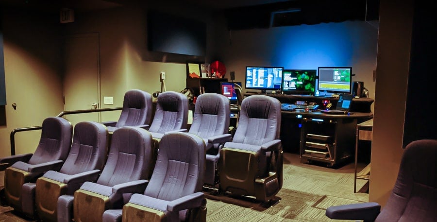 The Voice screening room